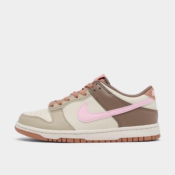 Nike Shoes - Sz 7Y/8.5 Women Nike Dunk Low GS Desert Khaki/Pink Foam Sneakers FB9109 201